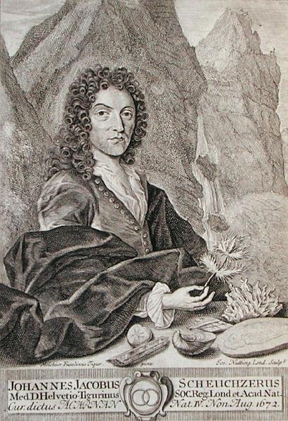 Ritratto di Johann Jacob Scheuchzeri, frontespizio di 