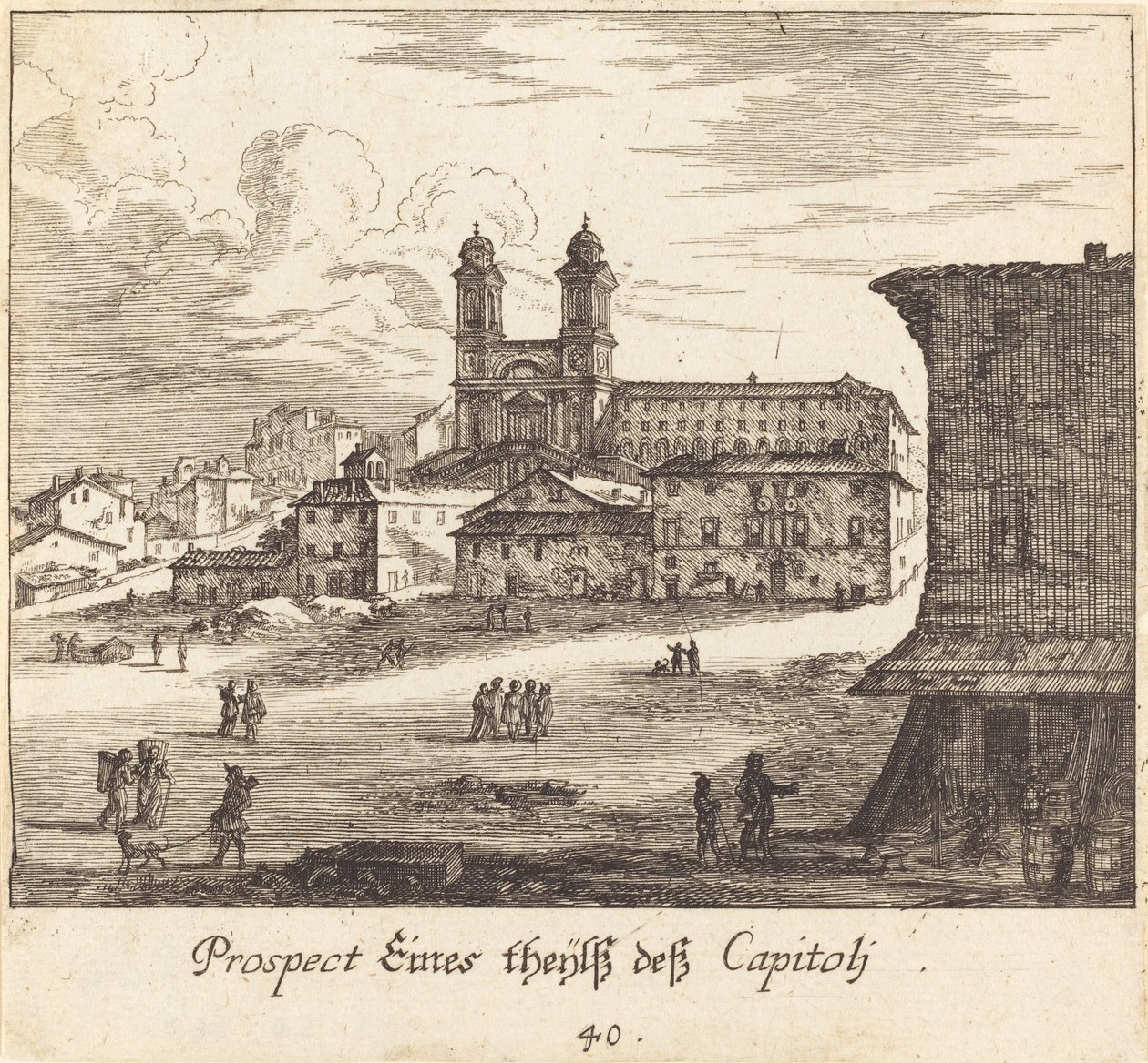 Veduta della città da Melchior Küsel after Johann Wilhelm Baur