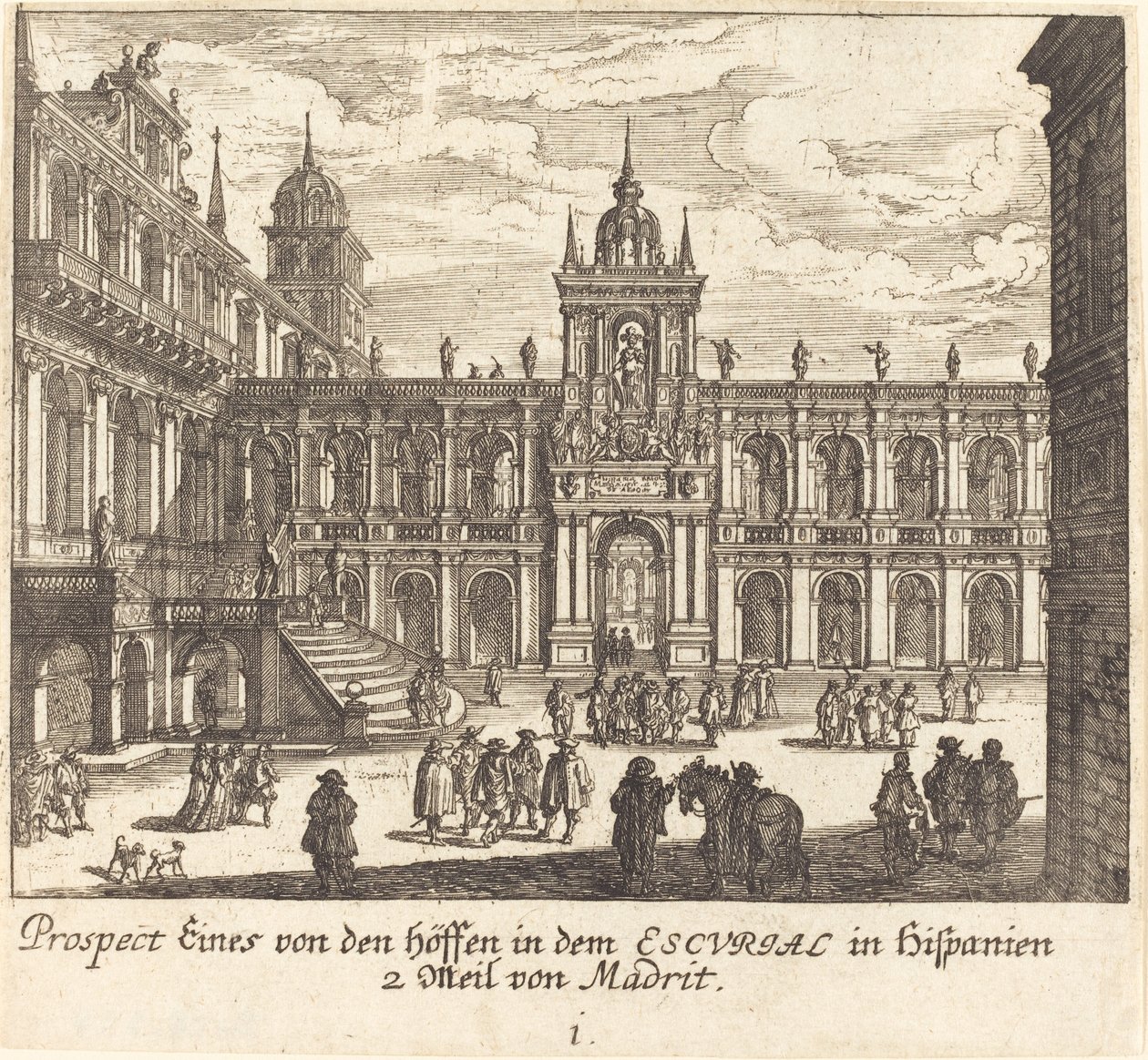 Escorial, Spagna da Melchior Küsel after Johann Wilhelm Baur