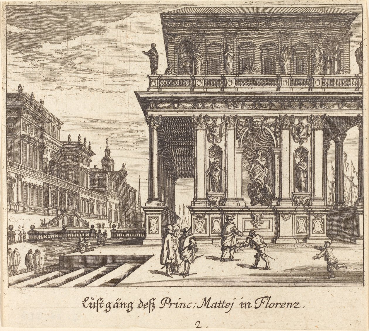 Palazzo, Firenze da Melchior Küsel after Johann Wilhelm Baur