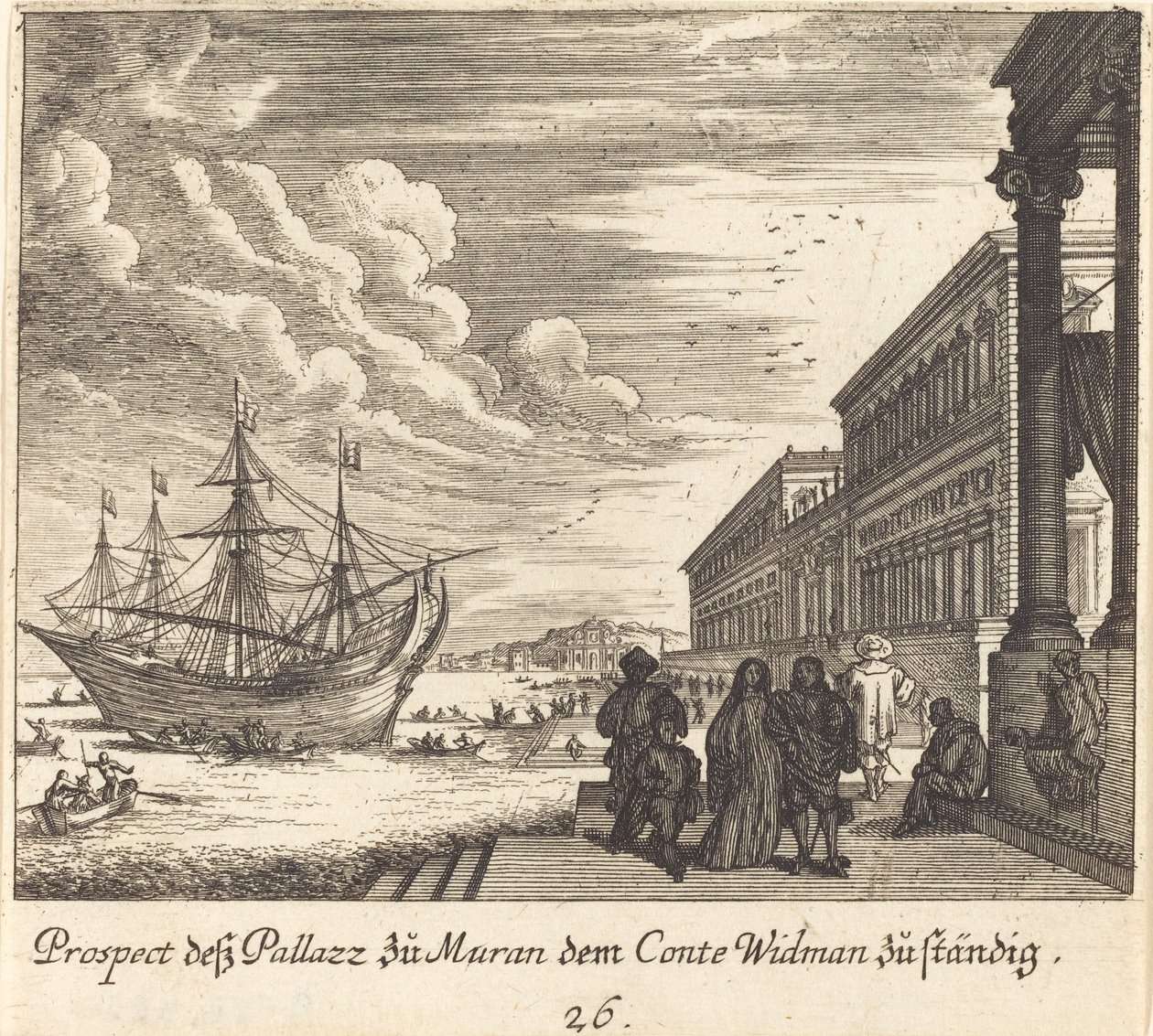 Palazzo del Conte Widman da Melchior Küsel after Johann Wilhelm Baur