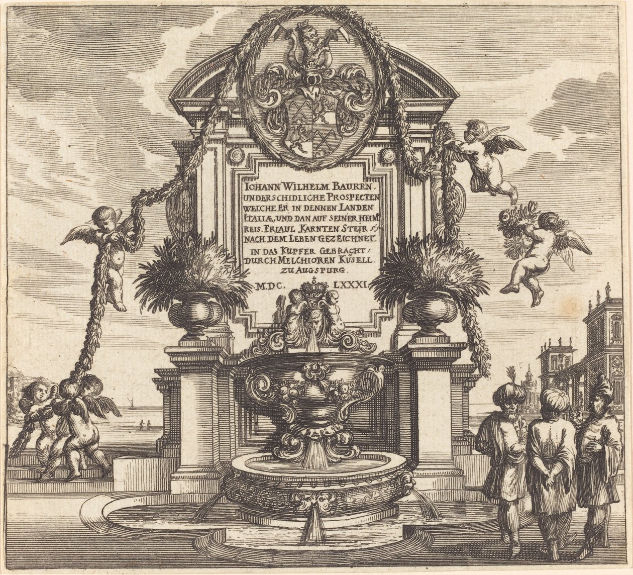 Pagina del titolo da Melchior Küsel after Johann Wilhelm Baur
