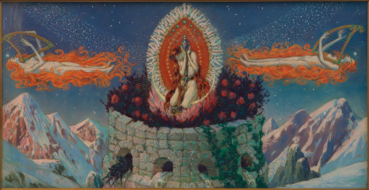 Sacro monte con le quattro sorgenti dei fiumi della vita da Melchior Lechter