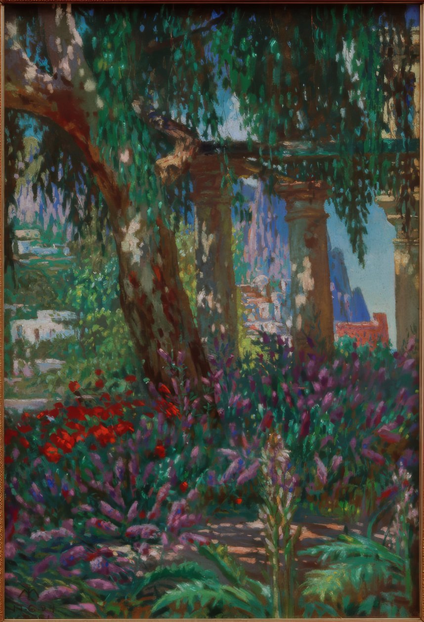 Paesaggio a Capri: Vista su una fila di colonne da Melchior Lechter