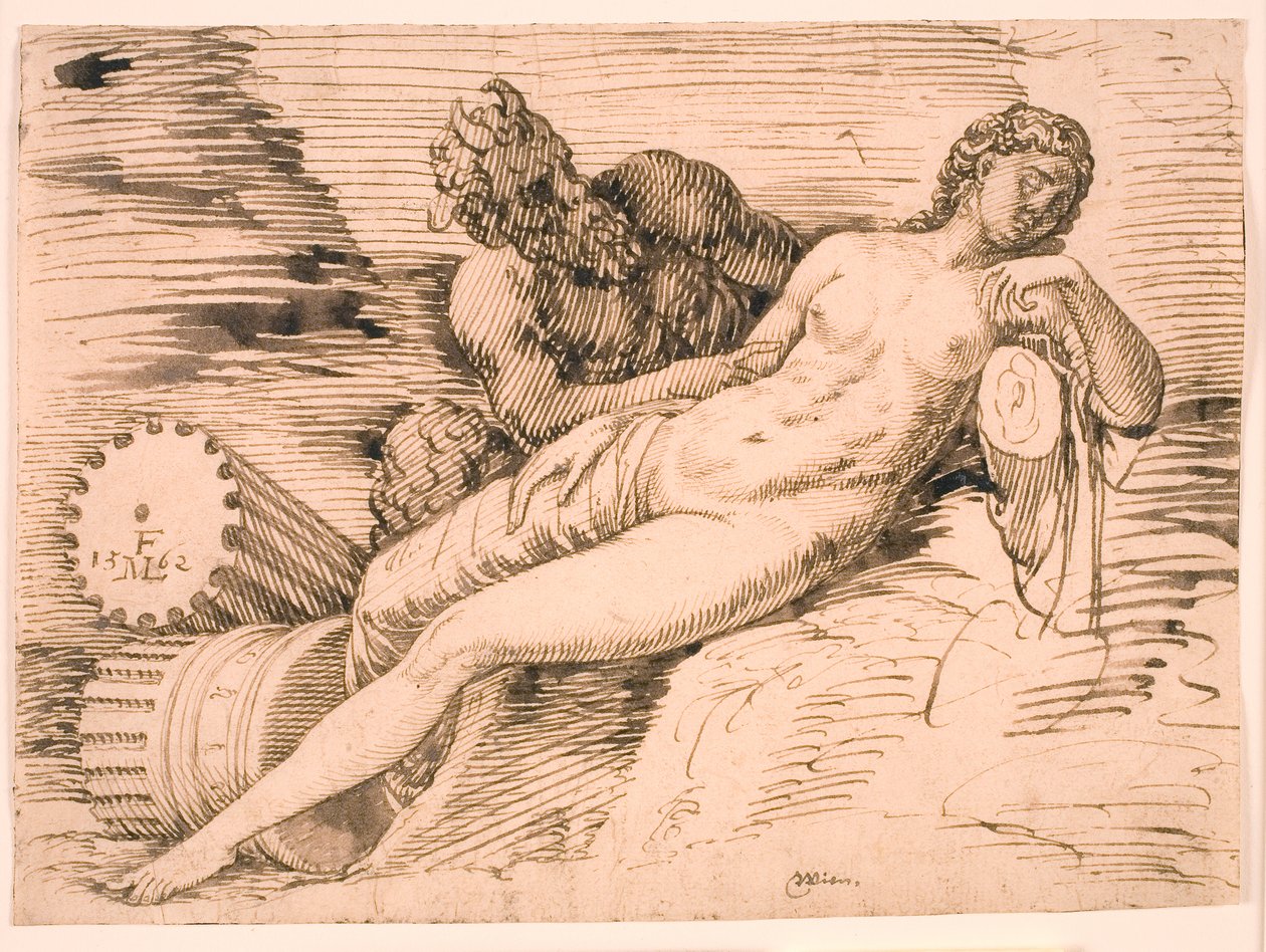 Un satiro che spia la dormiente Antiope da Melchior Lorck