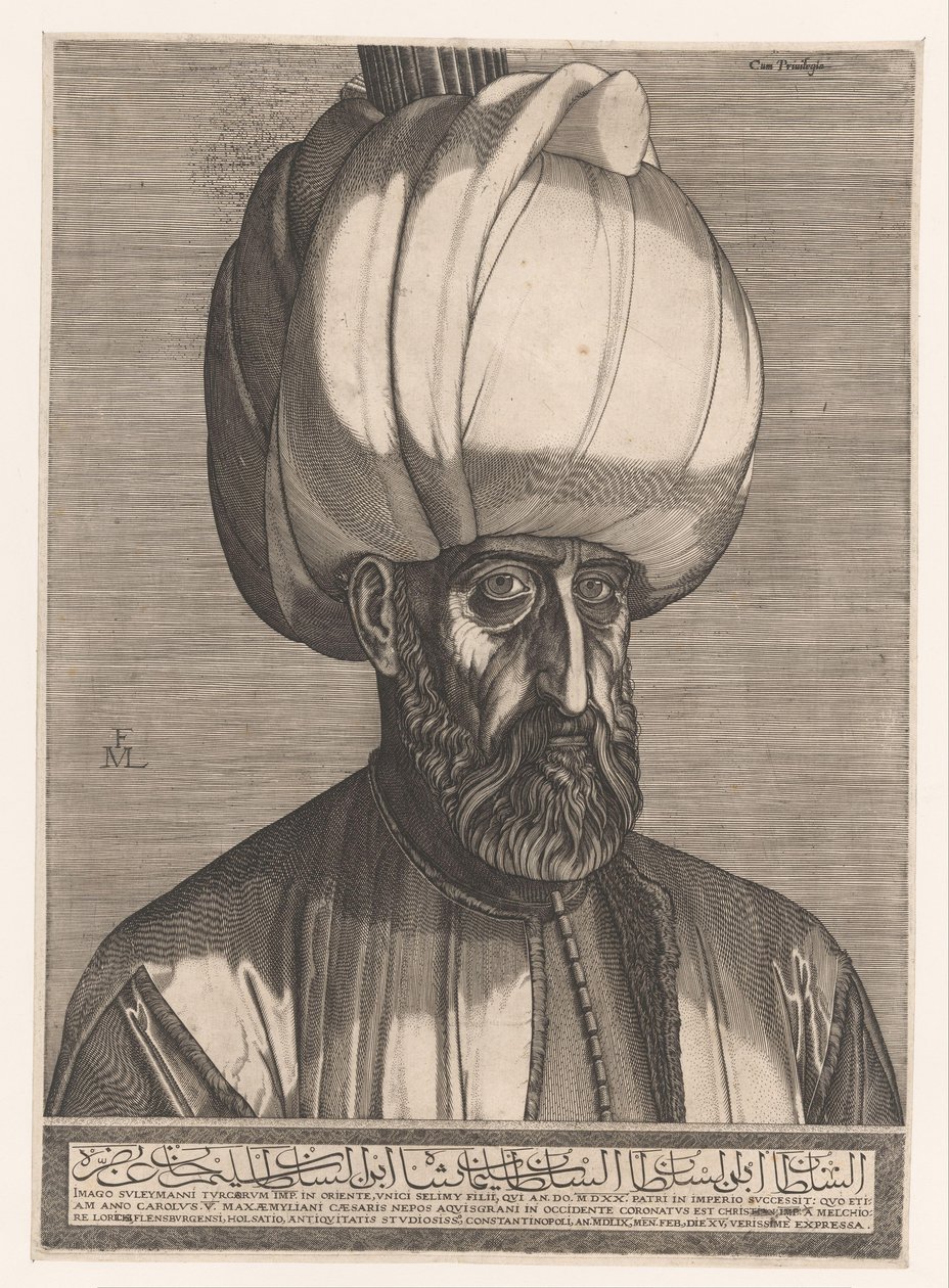 Ritratto del sultano Solimano I da Melchior Lorck