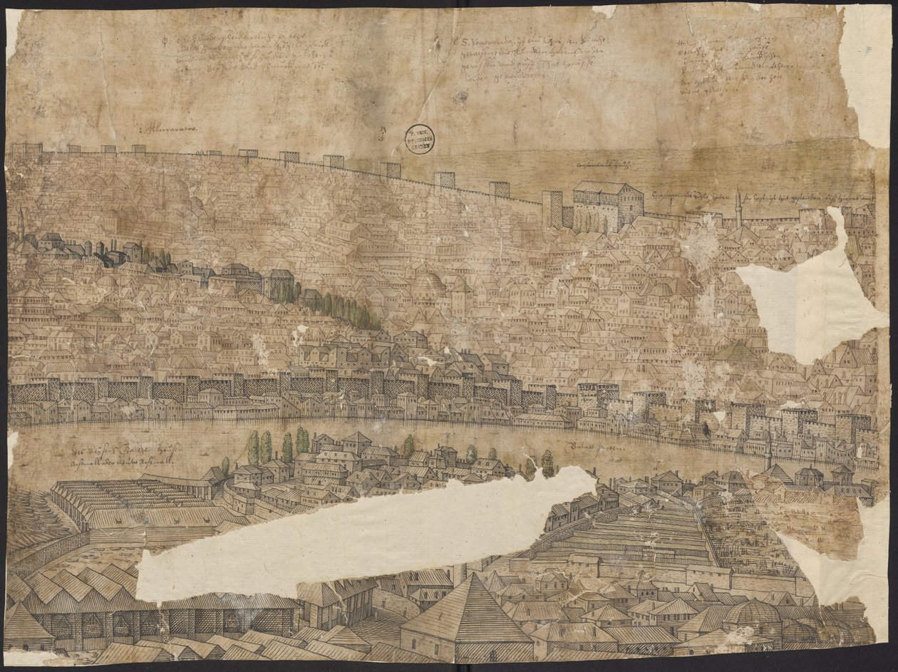 Prospetto di Costantinopoli, Foglio 16, Melchior Lorck, 1559 da Melchior Lorck