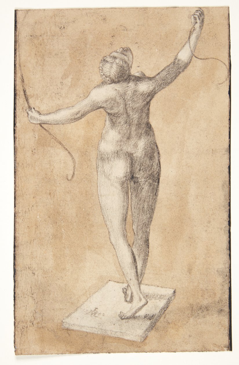 Studio di una donna nuda vista da dietro da Melchior Lorck