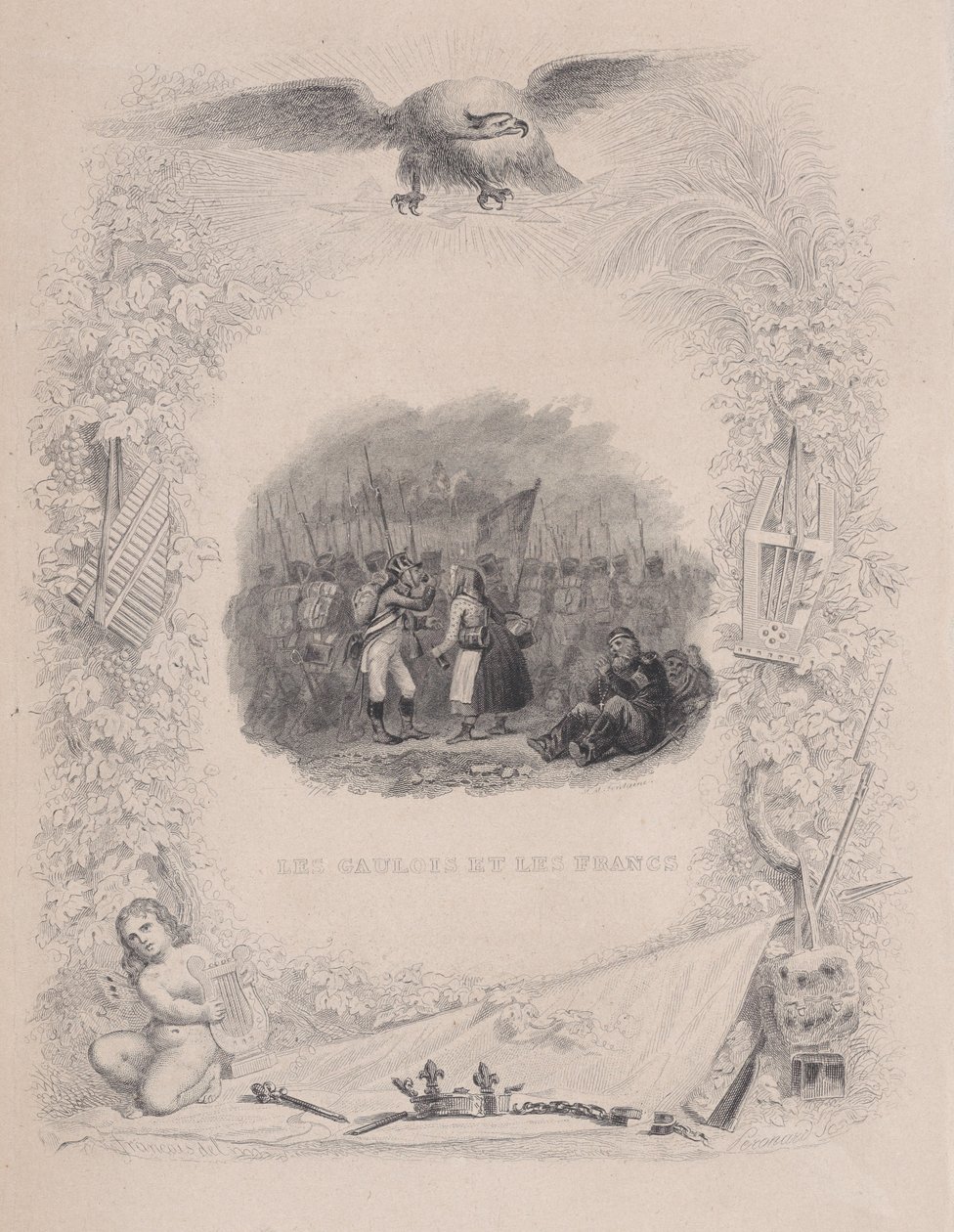 I Galli e i Franchi, da Le canzoni di Béranger, 1829 da Melchior Peronard