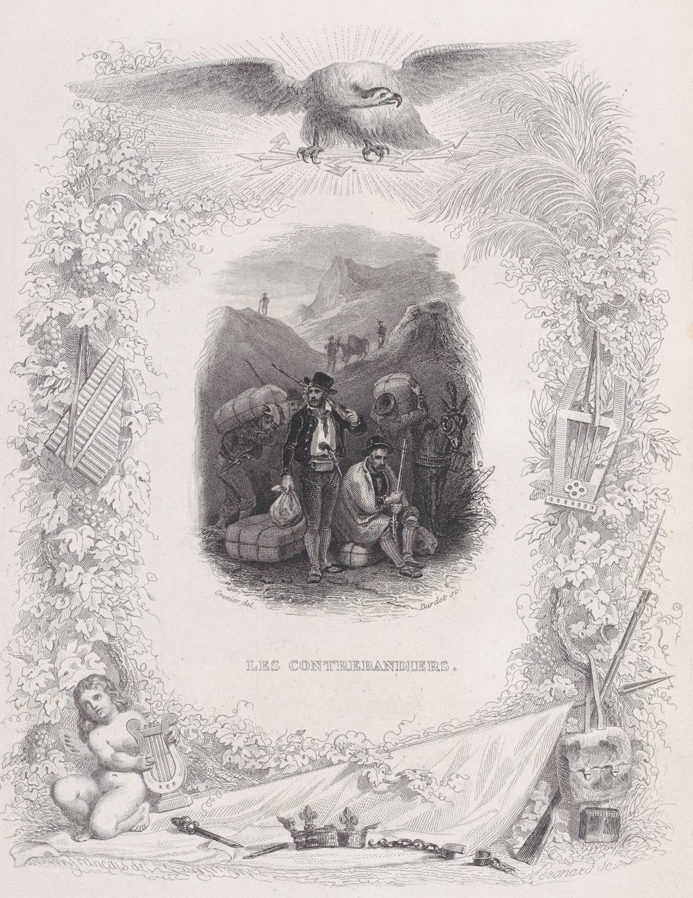I contrabbandieri, da Le canzoni di Béranger, 1829 da Melchior Peronard