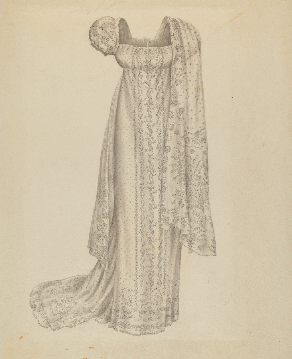 Abito da sposa con sciarpa, c. 1939 da Melita Hofmann