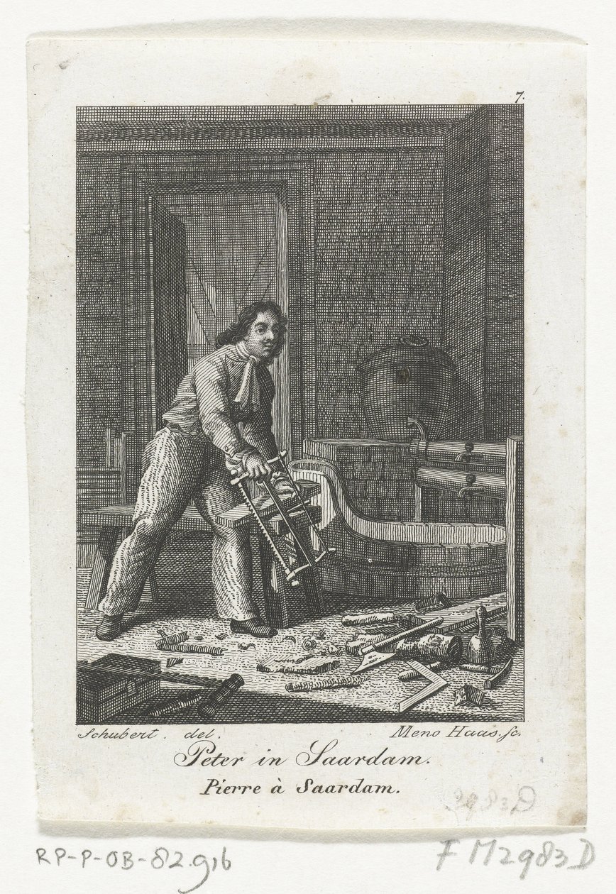 Pietro il Grande a Zaandam, 1697 da Meno Haas