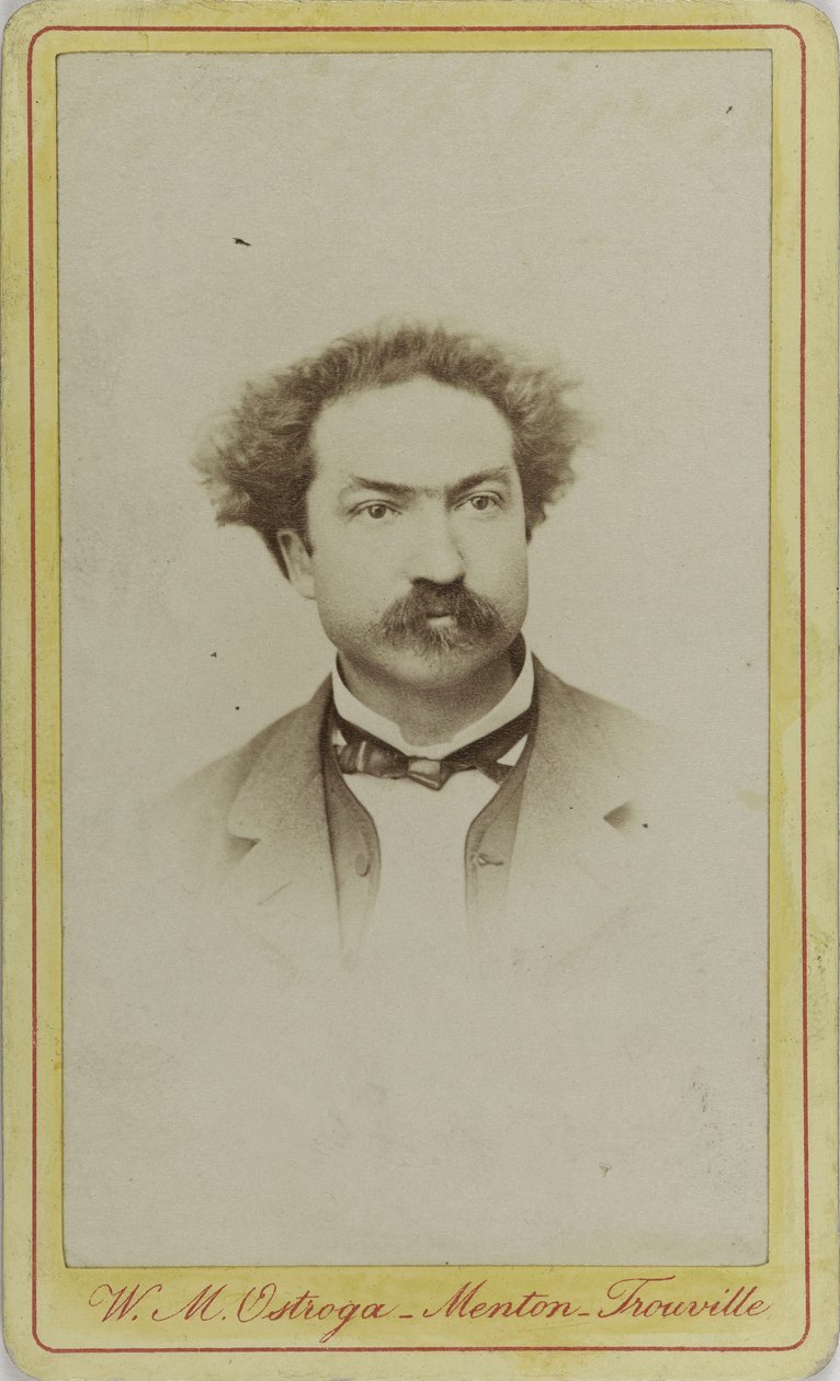 Ritratto del compositore Robert Planquette, c. 1880 da Menton . Photo studio W.M. Ostroga