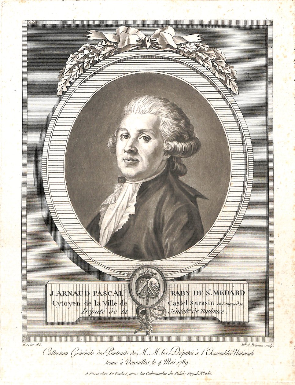 Jean Arnaud Pascal Raby da Mercier del. and Mlle Briceau sulp.