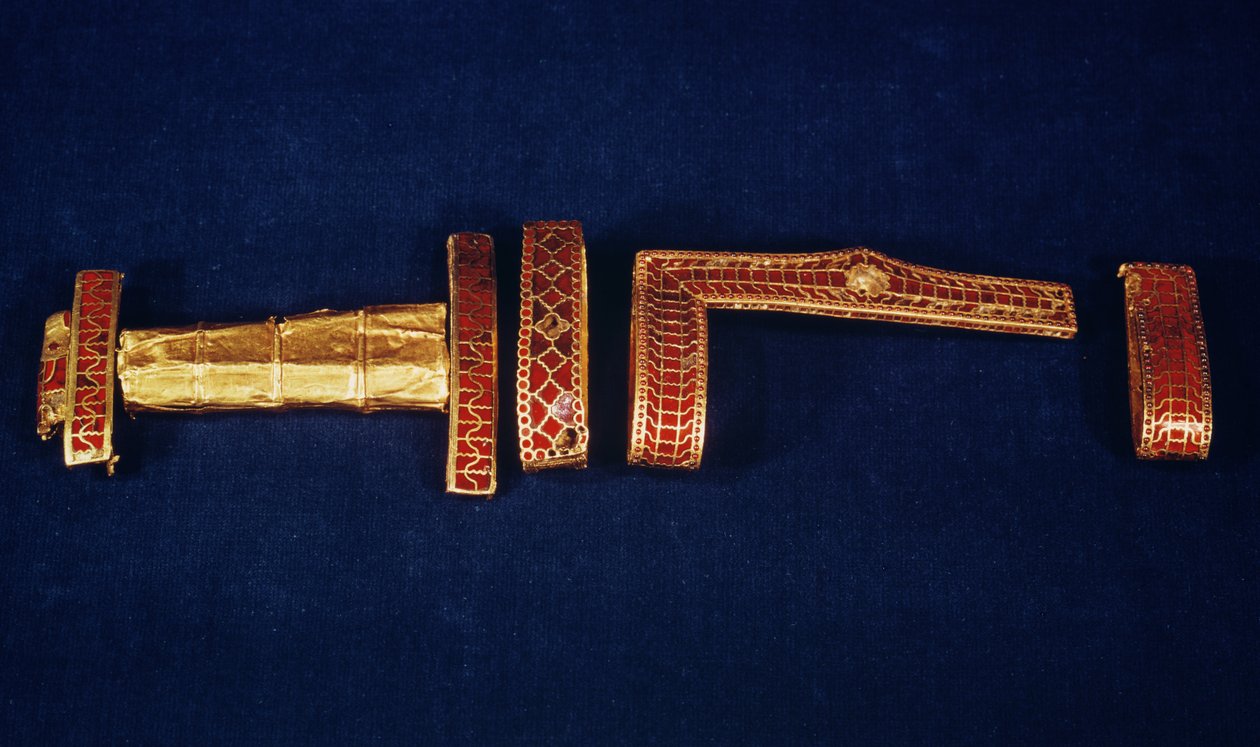 Ornamenti della spada dal Tesoro di Childerico I, Re dei Franchi Salii da Merovingian