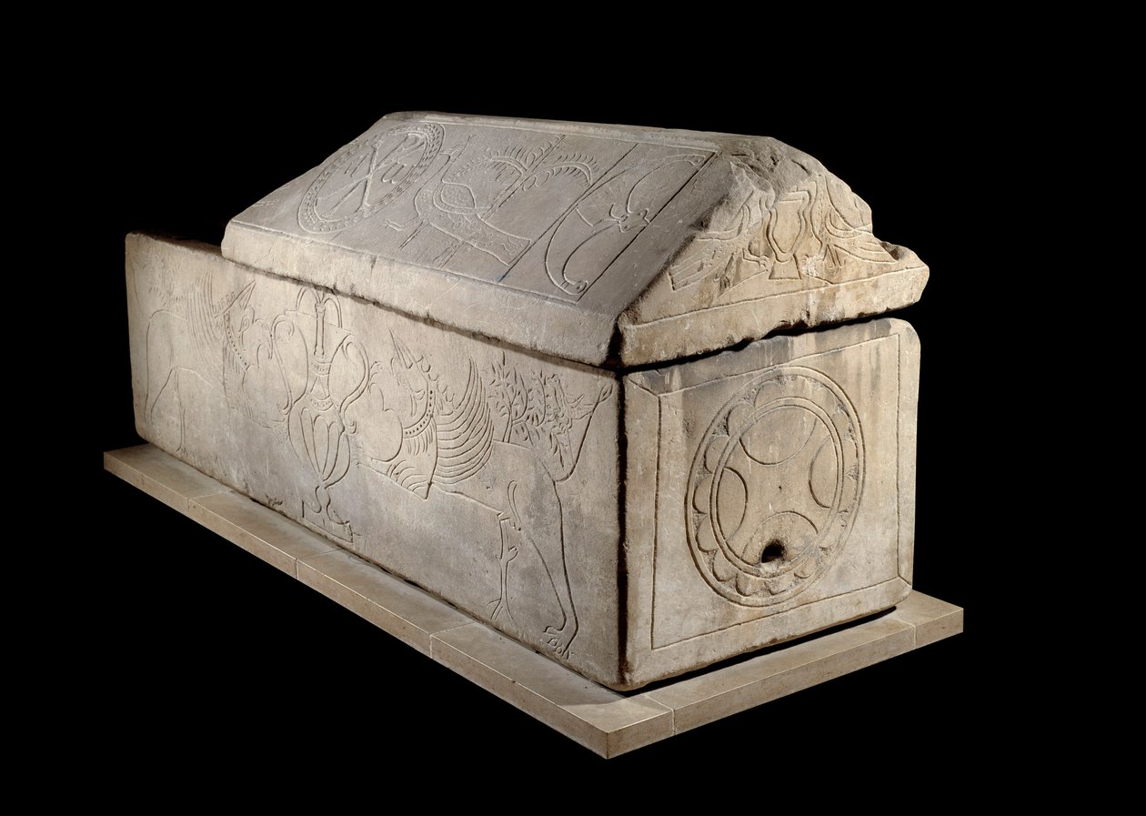 Arte merovingia: sarcofago di Charenton sur Cher da Merovingian