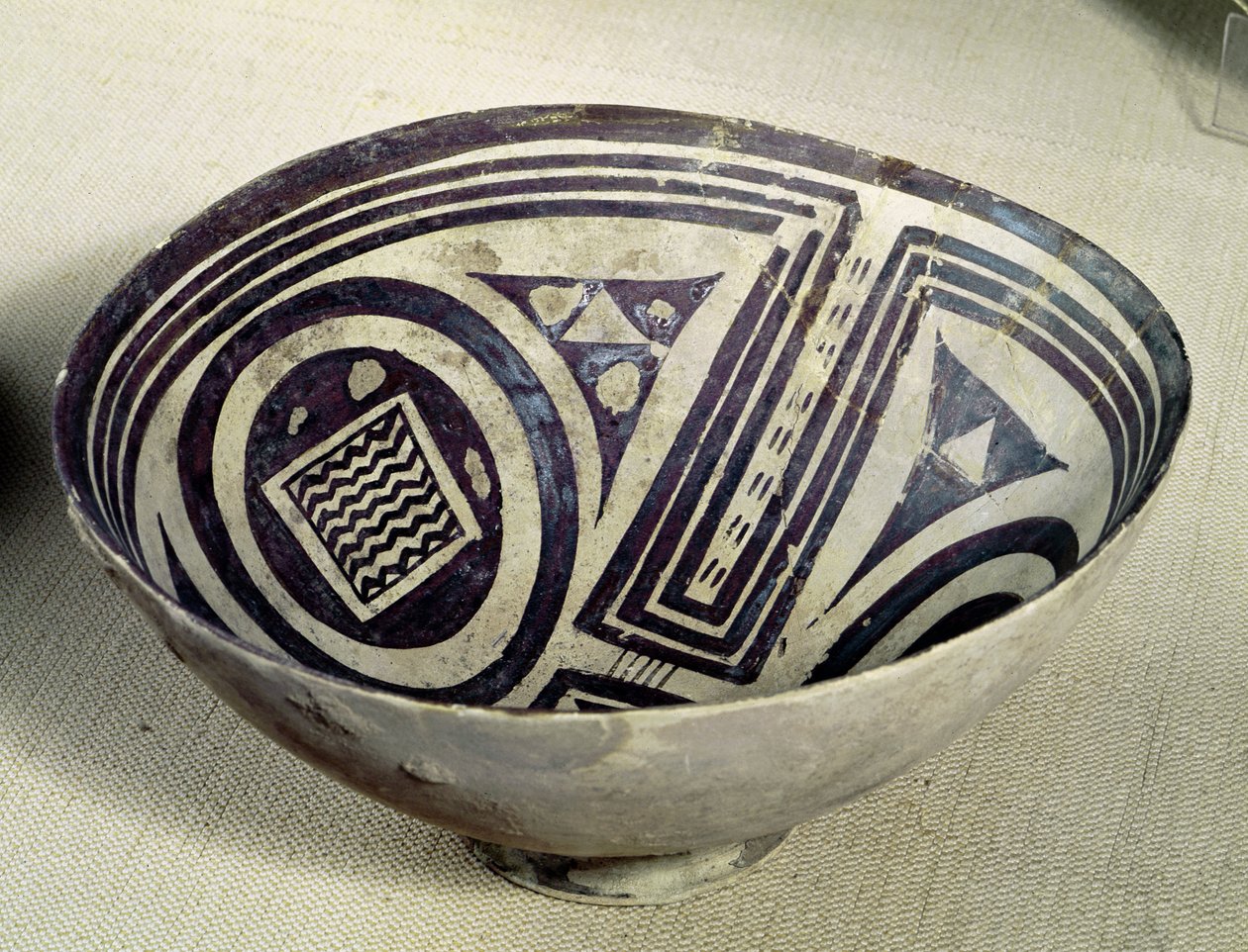 Ciotola decorata con un motivo geometrico, Stile I, da Susa, Iran, 3100-3000 a.C. da Mesopotamian