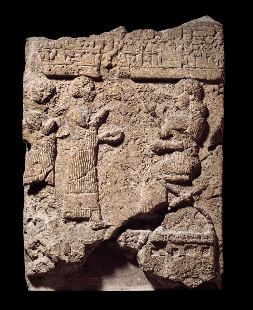 Mesopotamia: rilievo in calcare di scribi che prendono il bottino durante il saccheggio di Musasir. Dal palazzo di Sargon II a Khorsabad (Khunsabad). 710 a.C. da Mesopotamian Mesopotamian
