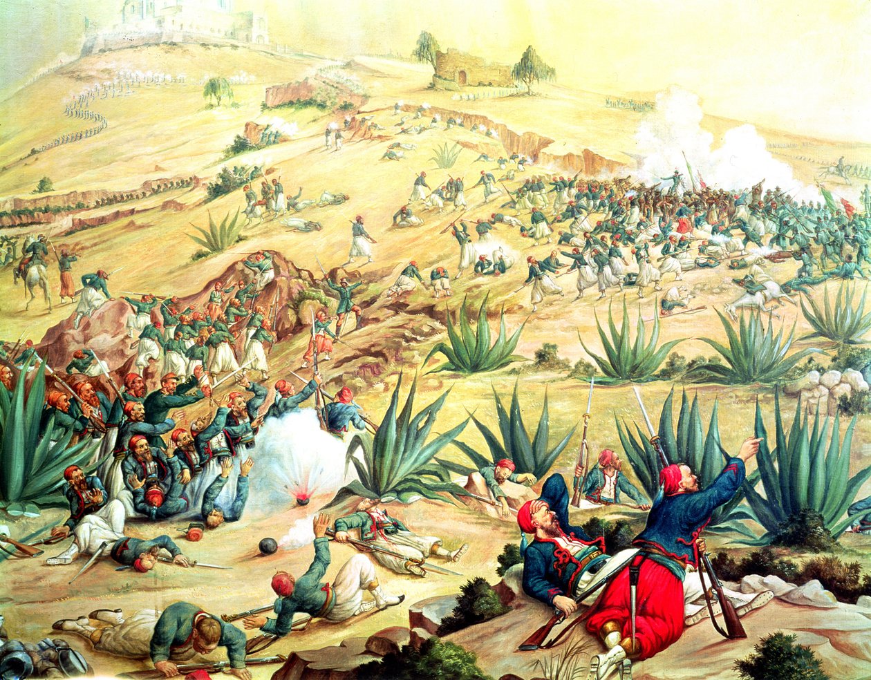 La battaglia di Puebla, 5 maggio 1862 da Mexican School