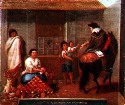Scena di mercato da Mexican School