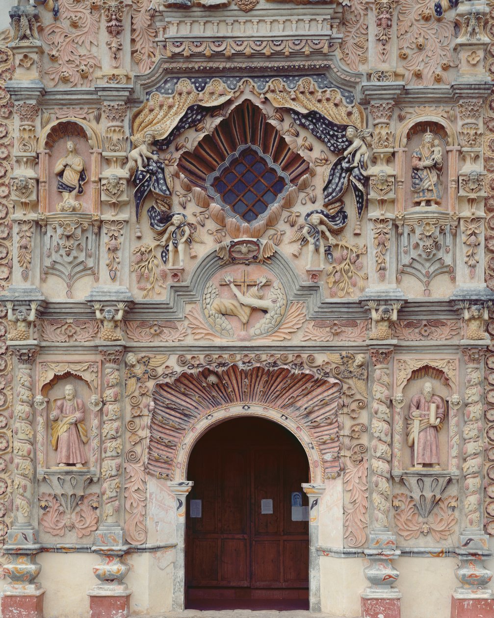 Facciata della Chiesa della Missione Francescana di San Francesco, 1754-62 da Mexican School