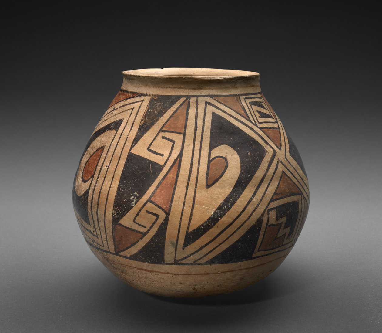 Vaso (olla) con disegni geometrici da Mexican School