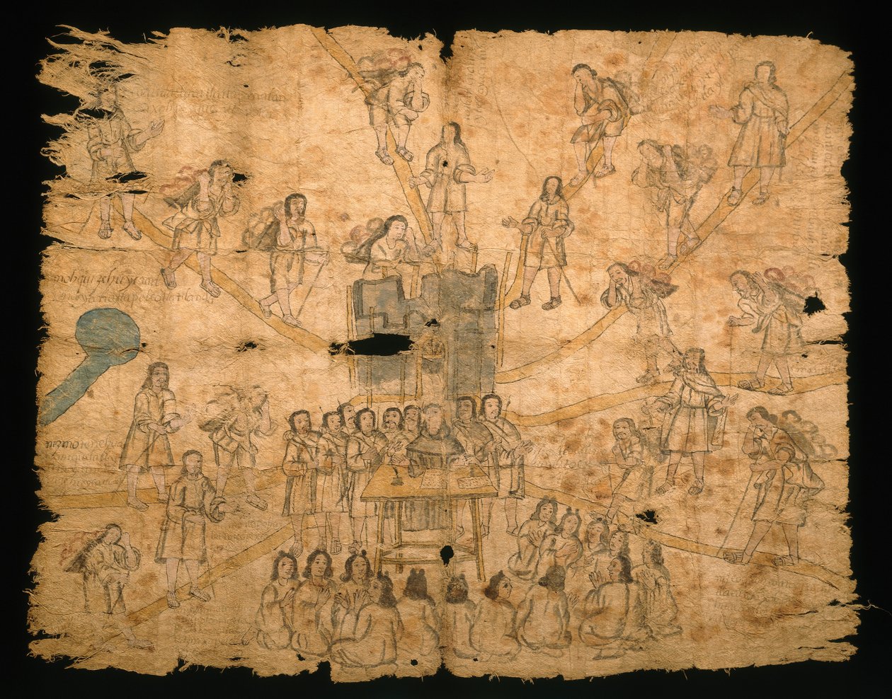 Pagina dal Codice San Pedro Atlapolco, Nahua da Mexican School