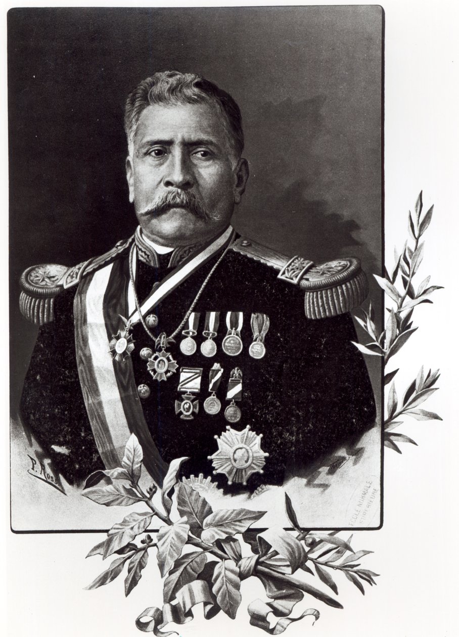 Ritratto di Porfirio Diaz (1830-1915) da Mexican School