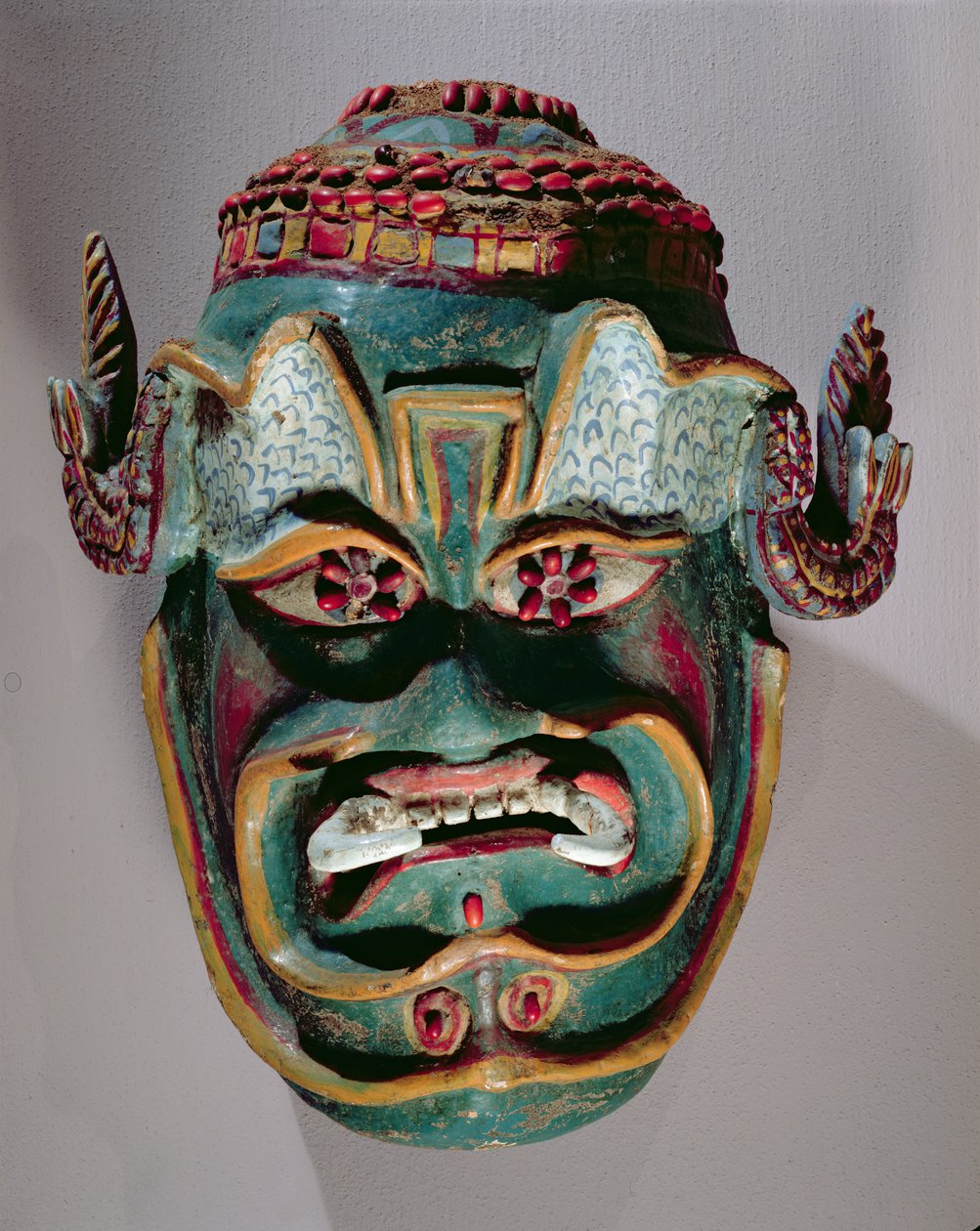 Maschera rituale di Santiago usata nella danza messicana dei Mori e dei Cristiani da Mexican School