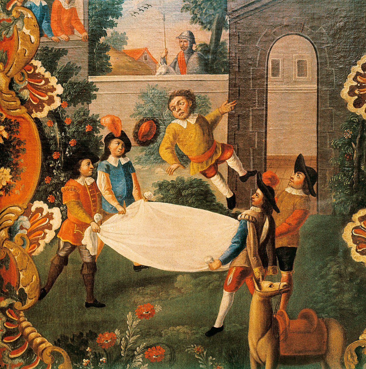 Scena del Don Chisciotte della Mancia di Miguel de Cervantes (XVIII secolo) da Mexican School