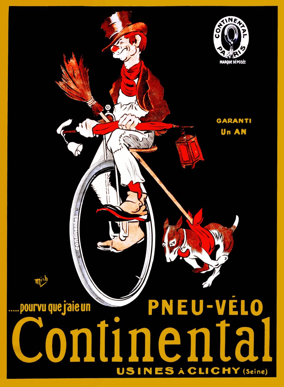 Poster pubblicitario per pneumatici Continental da Mich