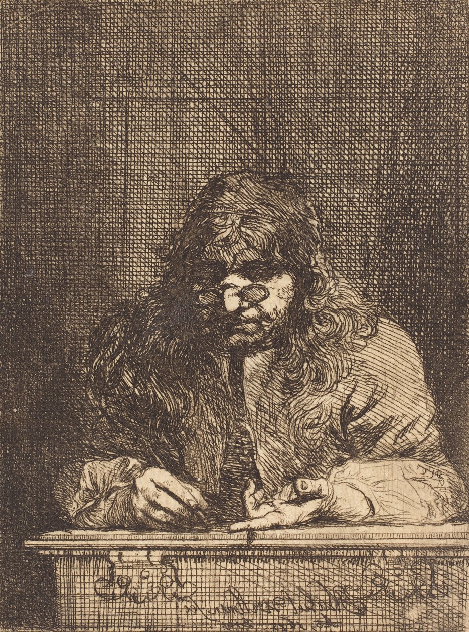 Autoritratto disegnato, 1675 (acquaforte su carta vergata) da Michael Leopold Willmann