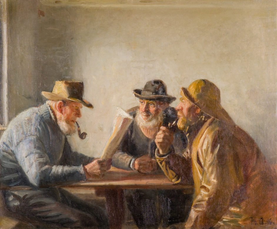 Pescatori nella locanda da Michael Peter Ancher