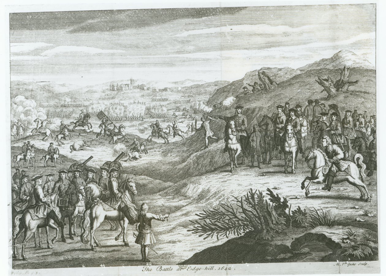 La battaglia di Edgehill, 23 ottobre 1642 da Michael van der Gucht