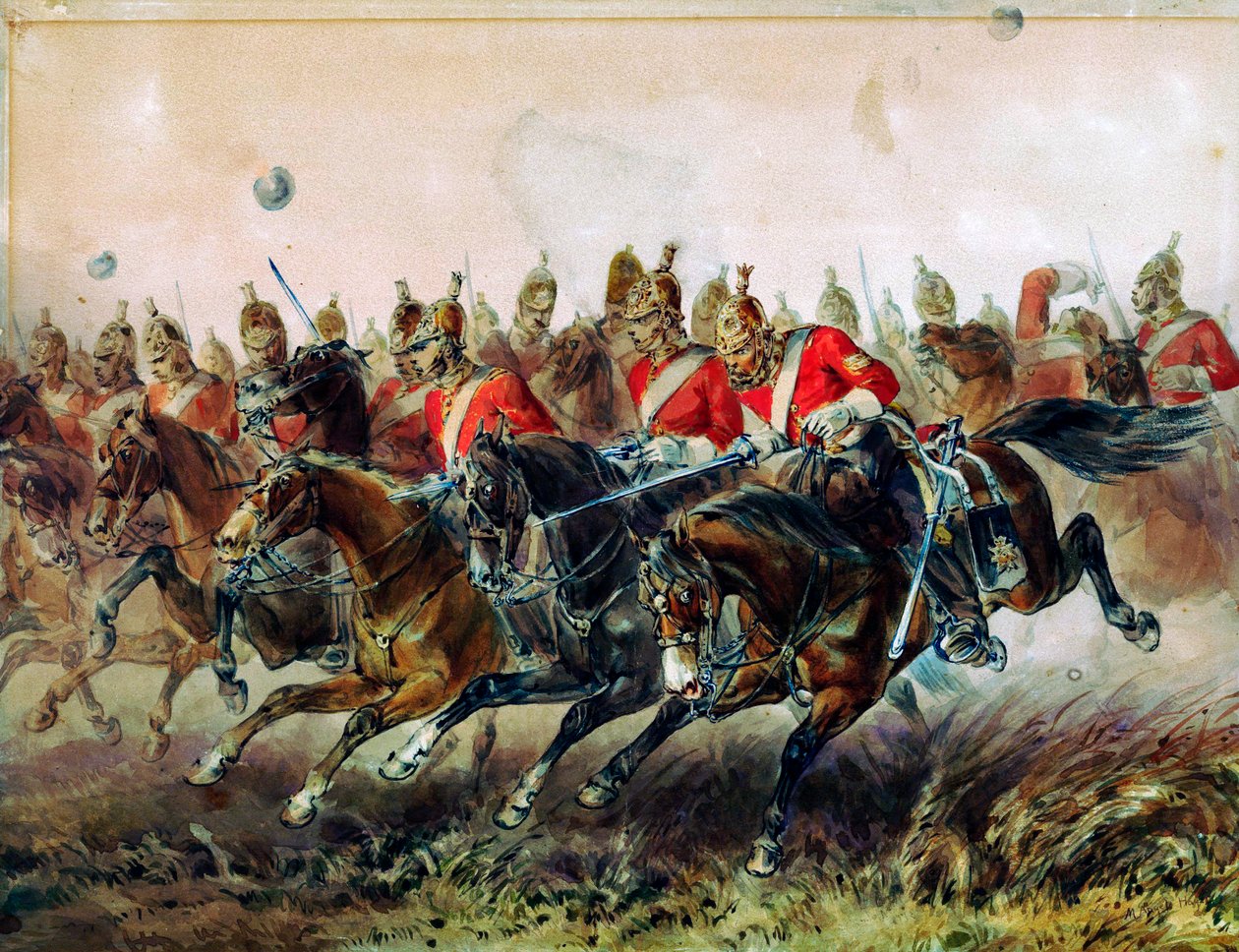 La carica della brigata leggera durante la battaglia di Balaclava, 1854 da Michael Angelo Hayes