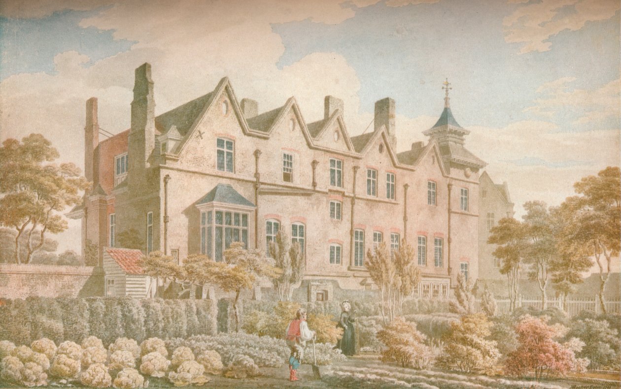 Marylebone Old Manor House: Facciata del giardino da Michael Angelo Rooker