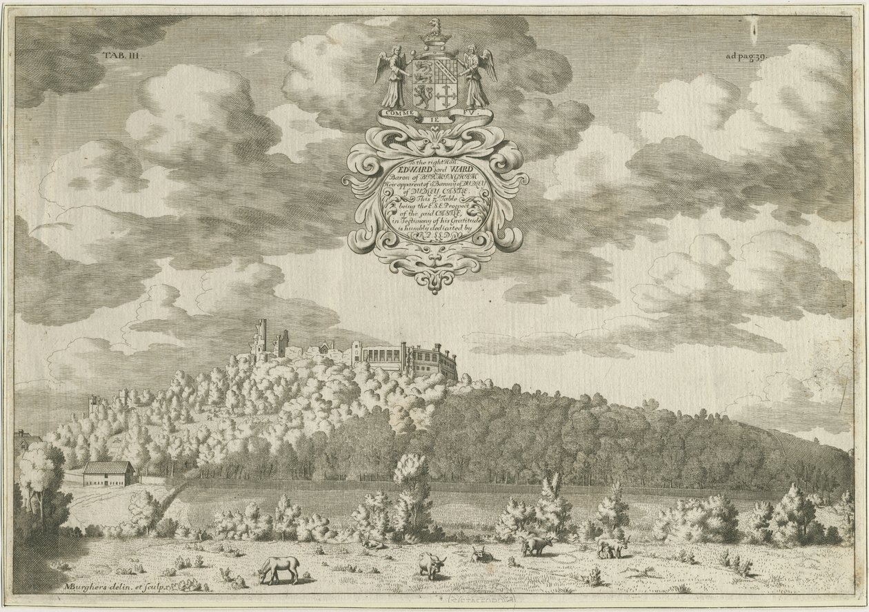 Castello di Dudley (incisione su rame) da Michael Burghers