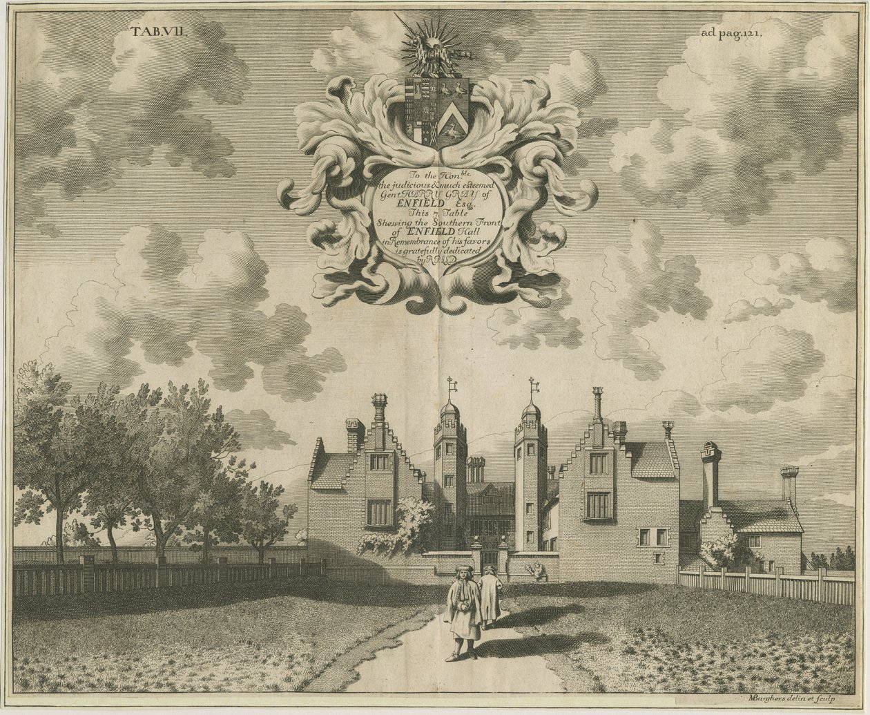 Enville Hall: incisione su rame, nd [1653-1686] da Michael Burghers