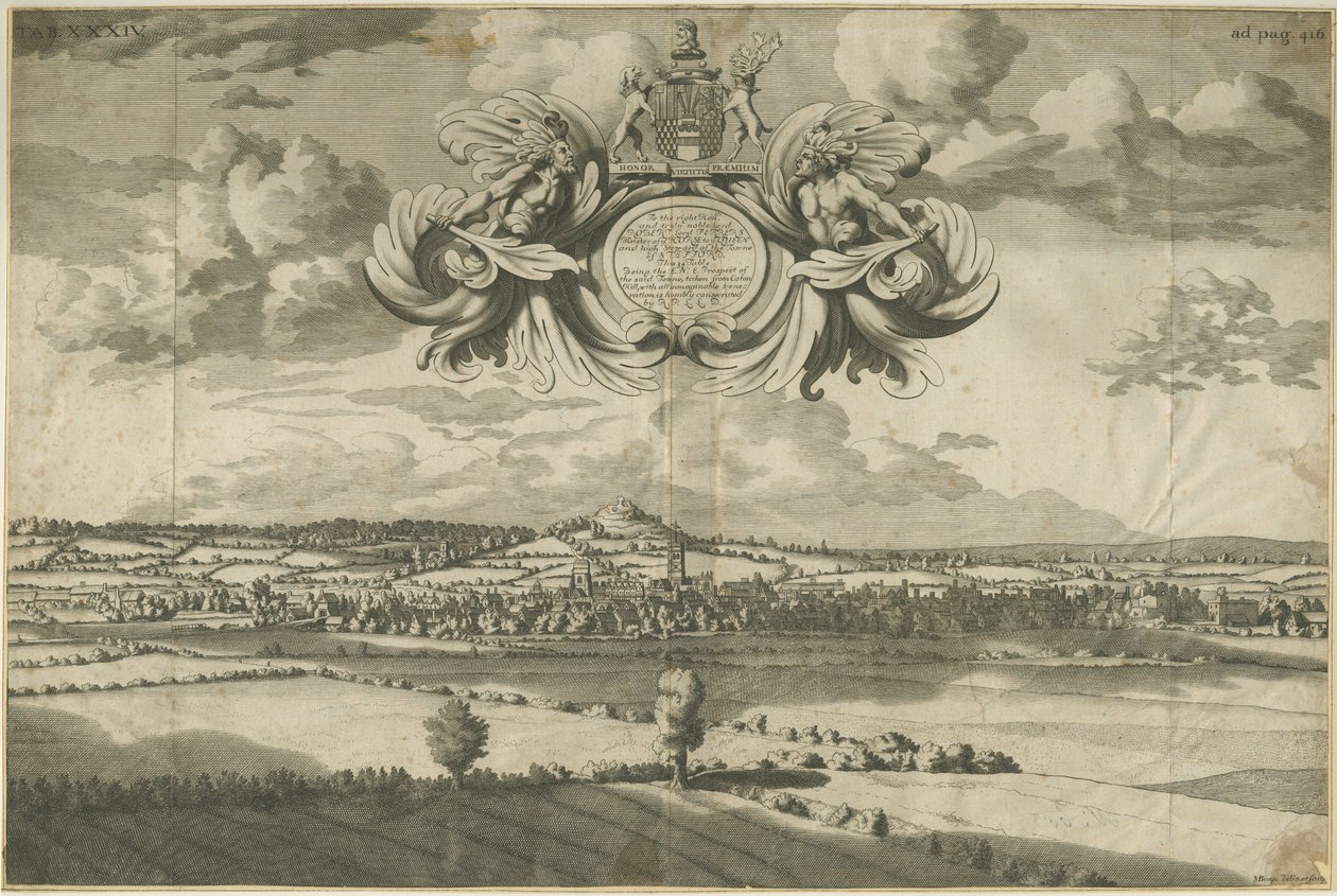 Stafford - Prospetto Est Nord-Est: incisione, nd [1686] da Michael Burghers