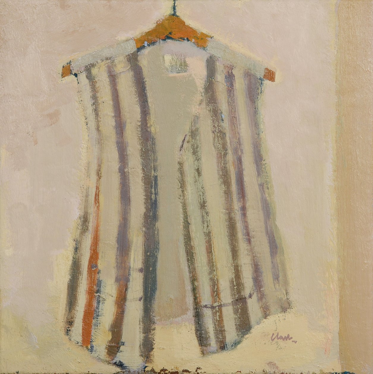 Gilet di seta italiano, 2017 (olio su lino) da Michael G. Clark