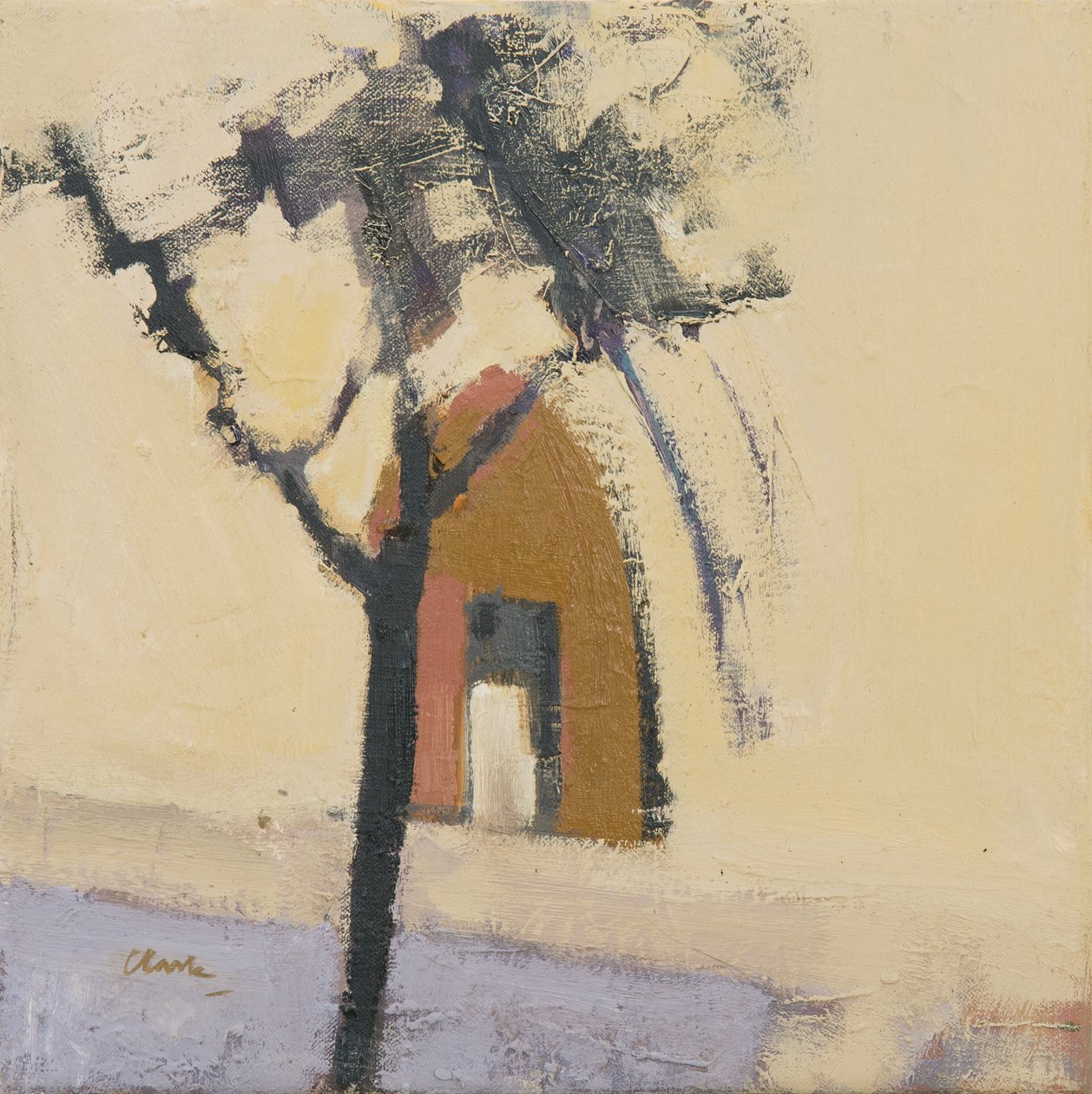 Chiesa di Puymirol, 2017 (olio su lino) da Michael G. Clark
