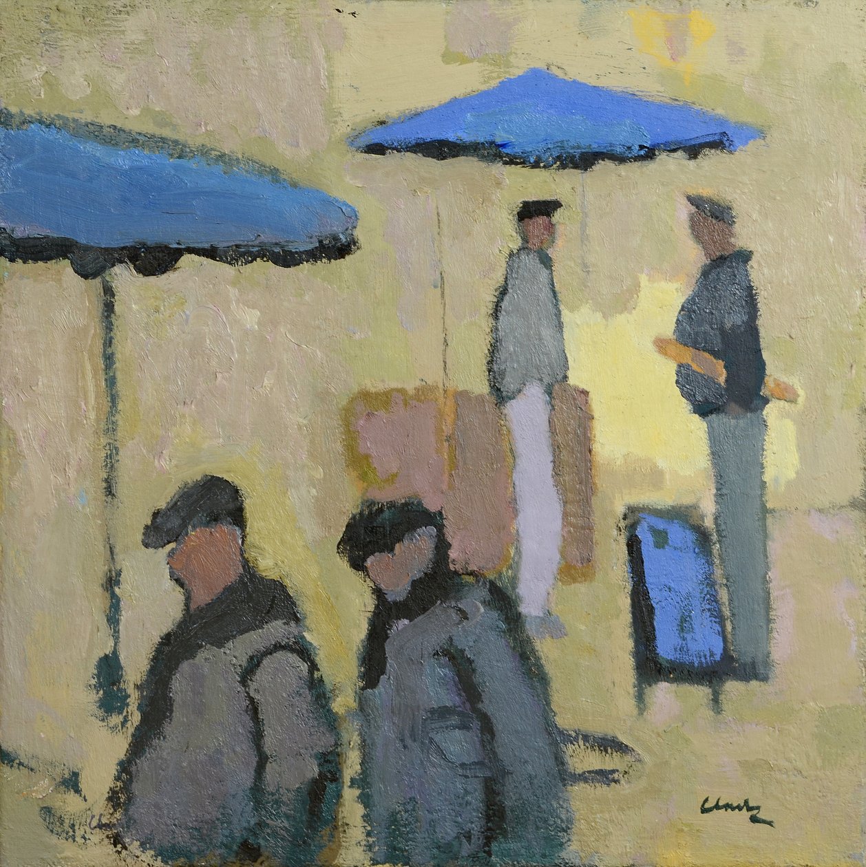 Martedì è giorno di mercato, 2016 (olio su lino) da Michael G. Clark