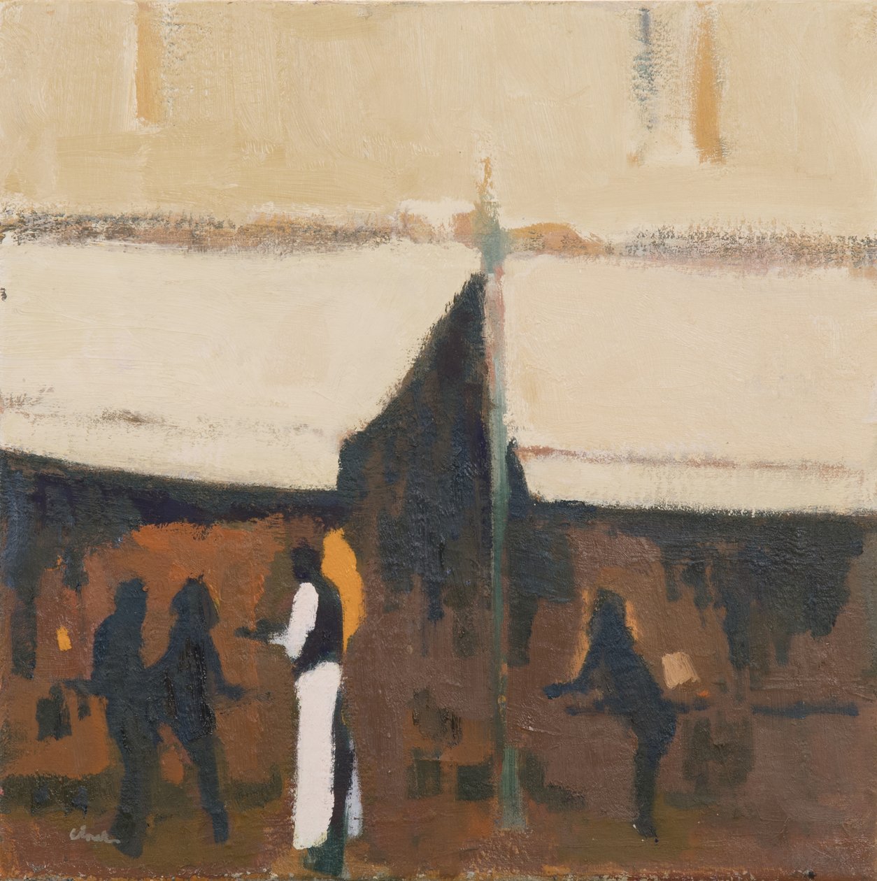 Cameriere, Parigi, sera, 2017 (olio su lino) da Michael G. Clark