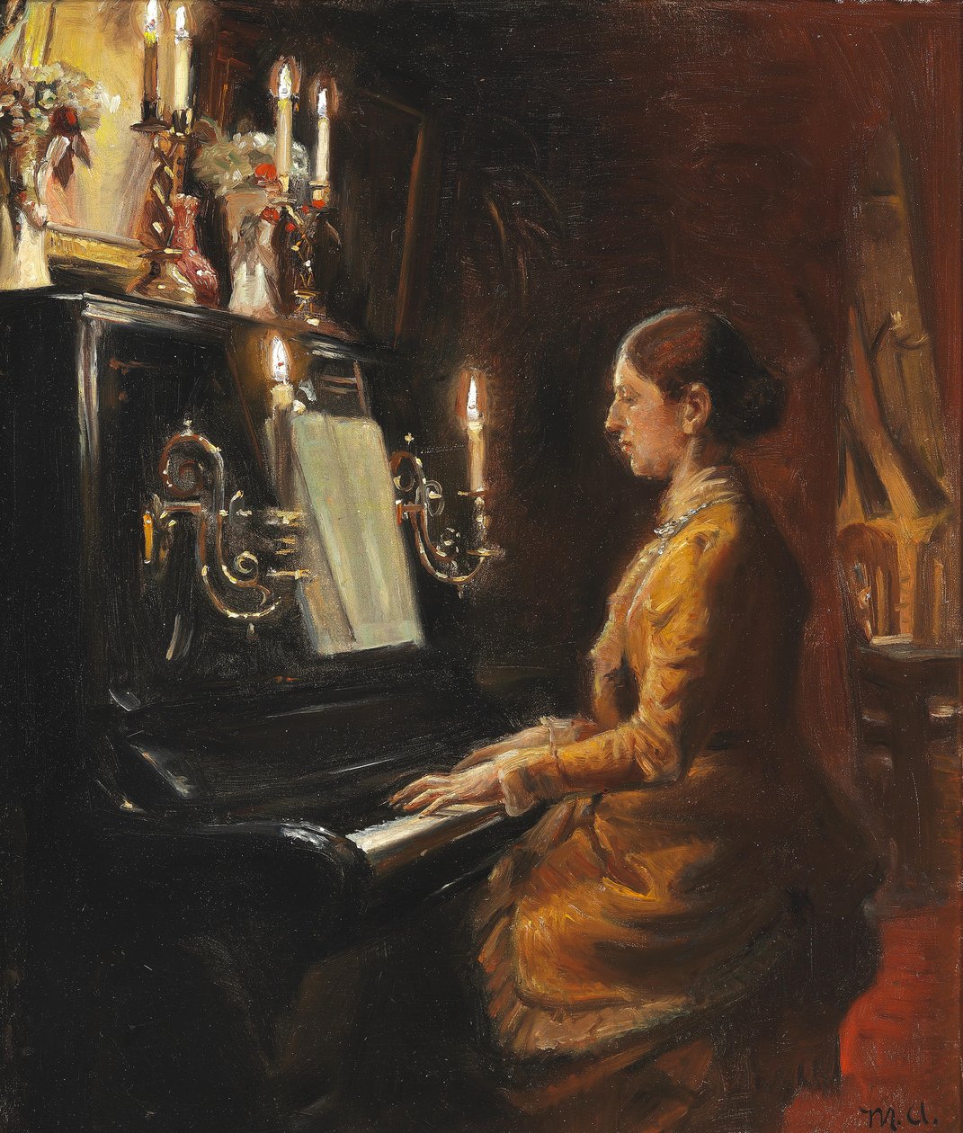 Anna al pianoforte. da Michael Peter Ancher