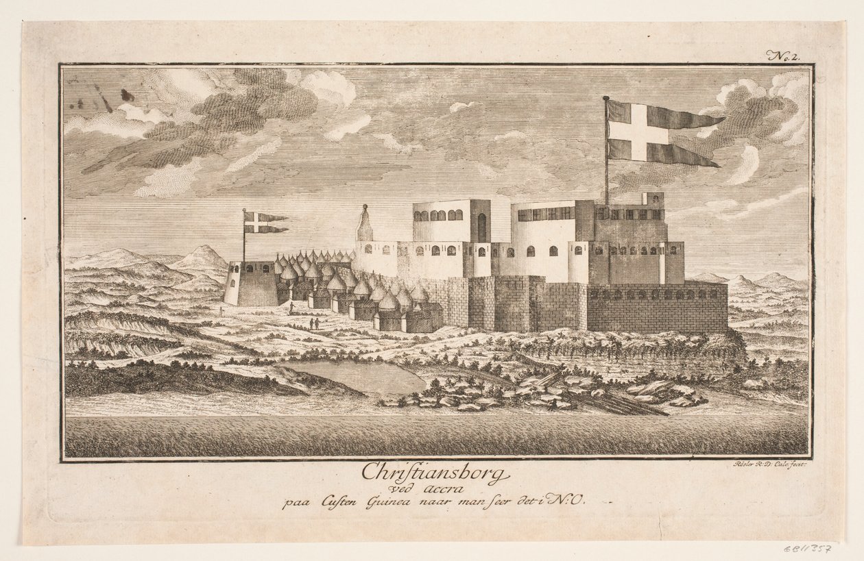 Christiansborg sulla costa della Guinea, vista da nord-est da Michael Rössler