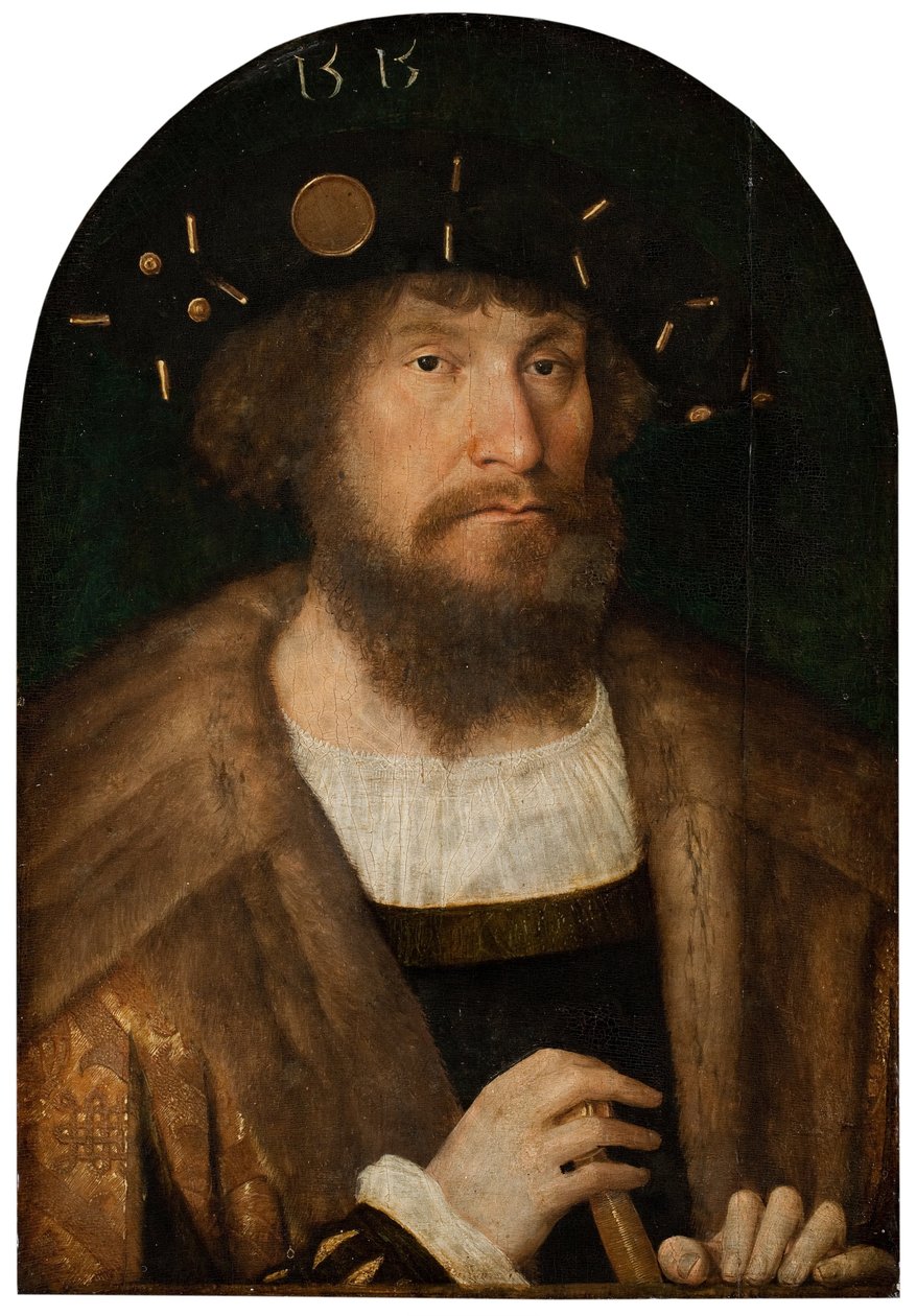 Ritratto del re Cristiano II di Danimarca 1481-1559, 1514 o 1515 da Michael Sittow