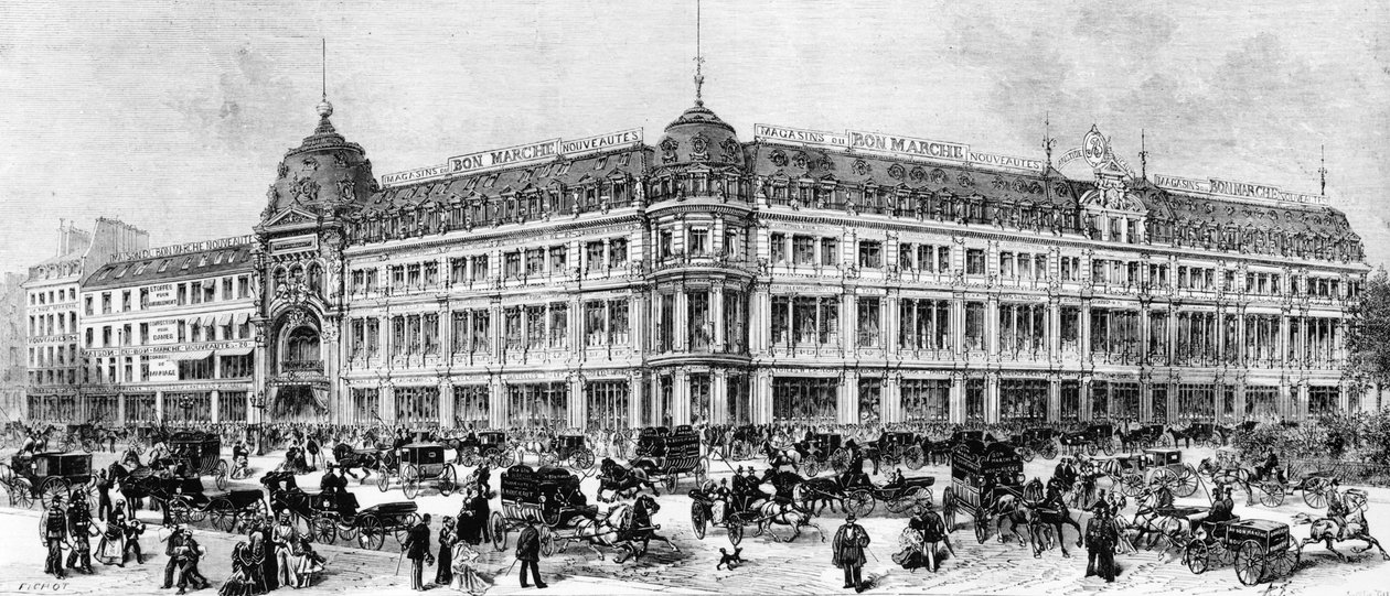 I Grandi Magazzini Bon Marché, Parigi, c.1887 da Charles Fichot