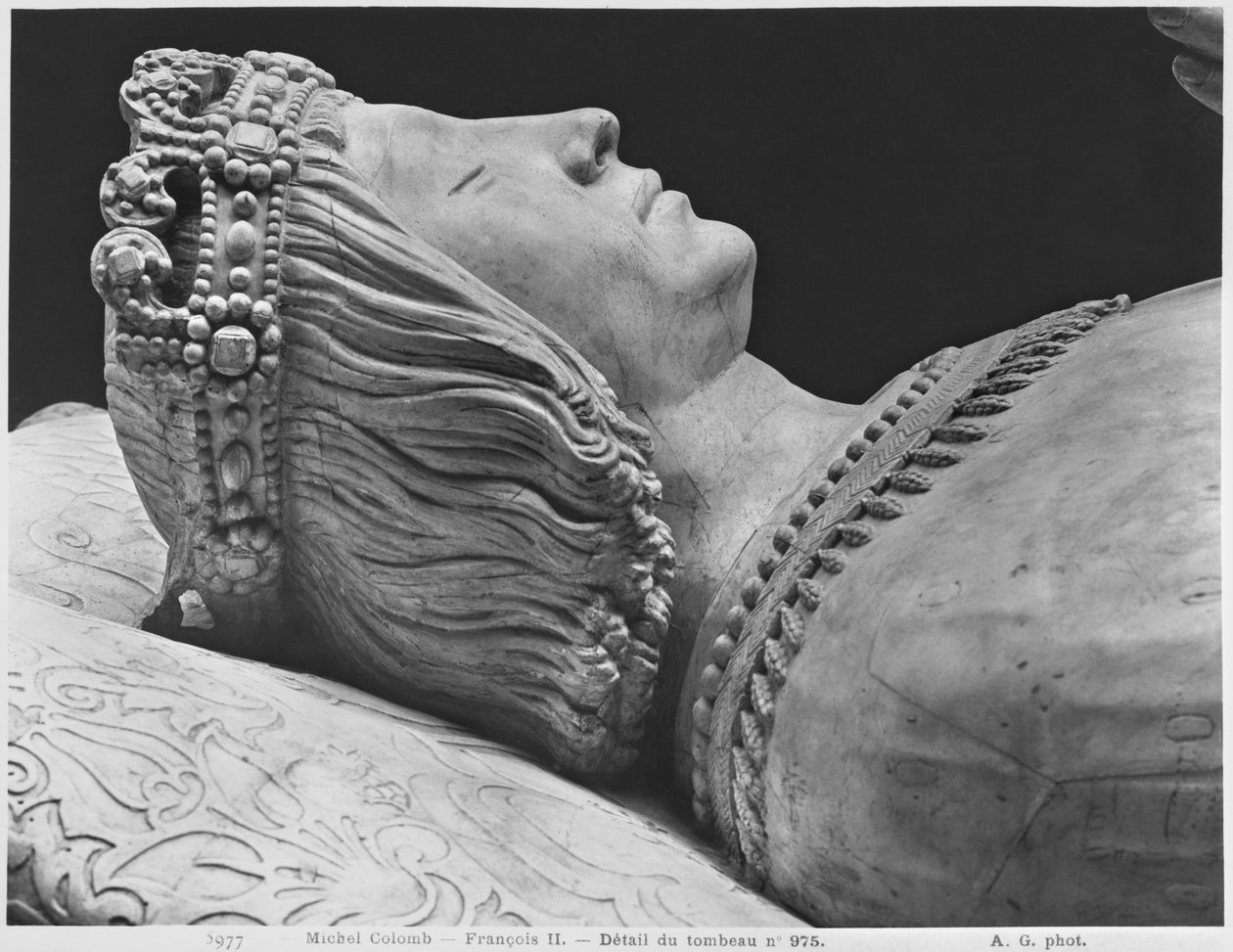 Cattedrale di San Pietro e San Paolo di Nantes, Tomba di Francesco II, Duca di Bretagna e Margherita di Foix, dettaglio di Francesco II, 1502-07 da Michel Colombe
