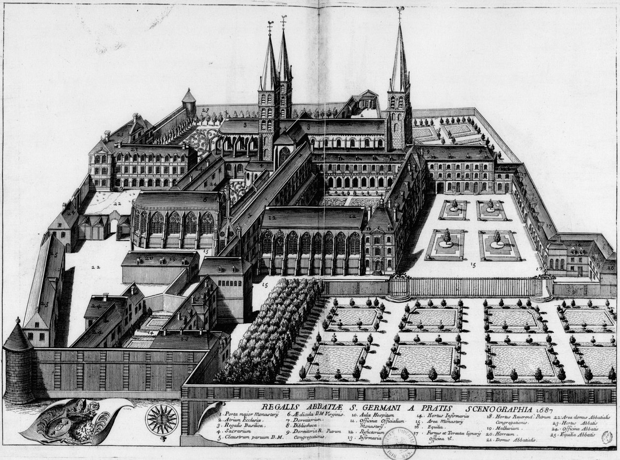 Tavola del 1687, che mostra l
