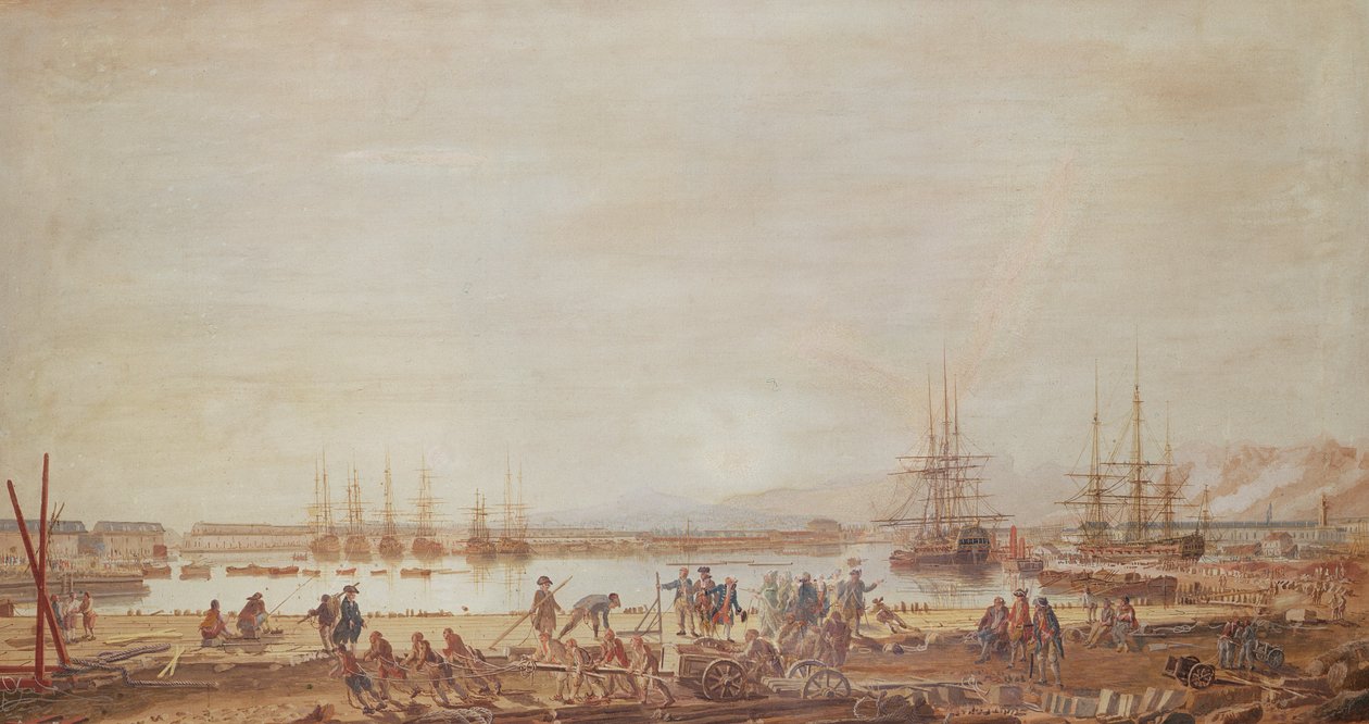 Veduta del nuovo porto di Tolone e della squadra del re, 1777 da Michel de Toulon